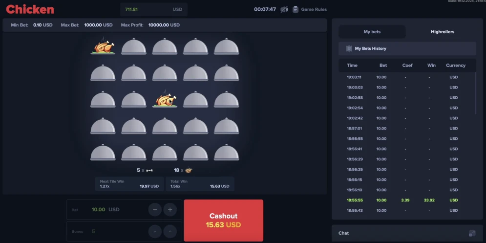 MyStake Chicken Game